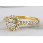 Anel Lírio Casamento Ouro 18K