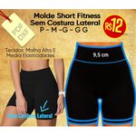 Molde Short Fitness Sem Costura Lateral / P ao GG
