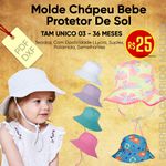 MOLDE CHAPEU BEBE PROTETOR DE SOL - TAM UNICO