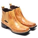 Bota Country Texana Cano Curto Couro Avestruz