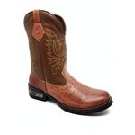 Bota Masculina Texana Cano Médio Couro Avestruz