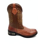 Bota Masculina Texana Cano Médio Couro Avestruz