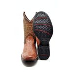 Bota Masculina Texana Cano Médio Couro Avestruz