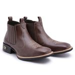 Bota Masculina Cano Curto Country Couro de Engraxar
