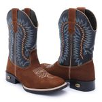 Bota Masculina Texana Country Cano Alto Bordado