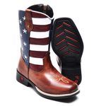 Bota Masculina Infantil Texana Country Couro