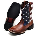 Bota Masculina Americana Texana Cano Médio Couro