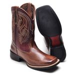 Bota Masculina Texana Cano Médio Couro Elefante