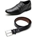 KIT Sapato Social Masculino em couro + Cinto