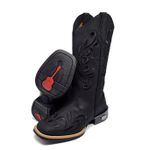 Bota Texana Country Feminina Couro Cano Alto Bordado