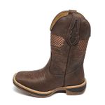 Bota Texana Country Masculina Cano Alto Couro Americana