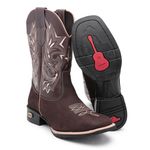 Bota Country Cano Alto Bico Quadrado