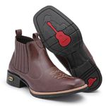 Kit Bota Masculina Country Couro de Engraxar + Cinto Country