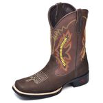Bota Masculina Texana Cano Médio em Couro