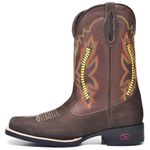 Bota Masculina Texana Cano Médio em Couro