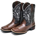 Bota Masculina Texana Cano Médio em Couro