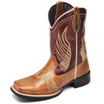 Bota Masculina Texana Cano Médio em Couro