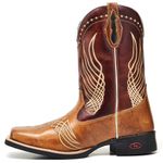 Bota Masculina Texana Cano Médio em Couro