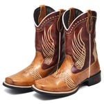 Bota Masculina Texana Cano Médio em Couro