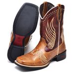 Bota Masculina Texana Cano Médio em Couro