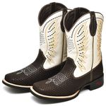 Bota Masculina Texana Cano Médio em Couro