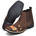 Botina Feminina Country Cano Curto em Couro