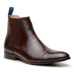 Bota Bergamo Chelsea Boot Brogue Café