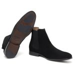 Bota Milano Chelsea Boot Camurça Preta