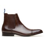 Bota Bergamo Chelsea Boot Brogue Café