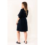Robe Leandra Azul Marinho de Viscose