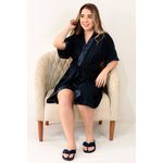 Robe Leandra Azul Marinho de Viscose
