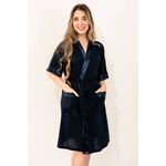 Robe Leandra Azul Marinho de Viscose