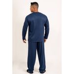 Pijama Masculino Vinicius Azul marinho flanelado