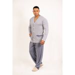 Pijama Masculino Hugo Cinza Mescla em PV