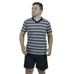 Pijama Masculino Preto listrado em PV 