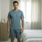 Pijama Masculino Liganete azul esverdeado