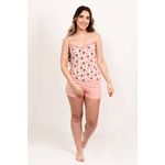 Pijama Feminino Marta Salmão Short Doll em Liganete
