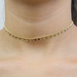 Choker Triângulo Banhado Ouro 18K