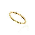 Anel Torcido Banhado Ouro 18K