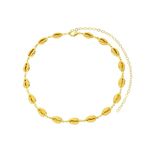 Choker Búzios Banhada Ouro 18k