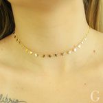 Choker Corações Banhado Ouro 18K