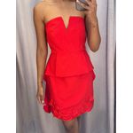 VESTIDO BORDADO 60913 PIGMENTO JEANS VERMELHA