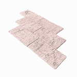 Pedra madeira serrada vermelha com 0,5m² 19 Peças 11,5x23cm