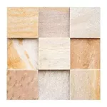  Pedra São Tomé Serrada Tipo Exportação Mesclada - 10 X 10cm