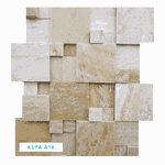 Mosaico Pedra Natural Alfa A16 30X30 Branco Mesclado