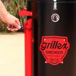 CHURRASQUEIRA DEFUMAÇÃO PIT SMOKER GRILLEX - PRETA / VERMELHA