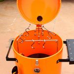 CHURRASQUEIRA DEFUMAÇÃO PIT SMOKER GRILLEX - LARANJA / PRETA