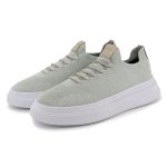 Tênis Masculino Palha Knit Calce Fácil Preto Leve e Confortável