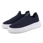 Tênis Masculino Nautico Knit Calce Fácil Azul Leve e Confortável 