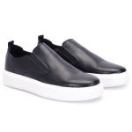 Sapatenis Masculino Preto Em Couro Legitimo Confortavel